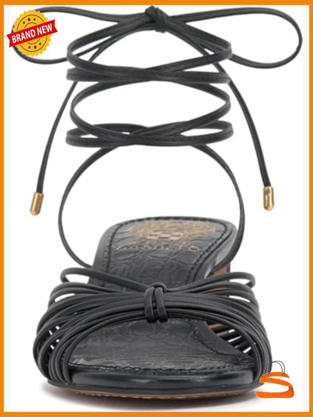 Strappy Kitten Heel Ankle Wrap Sandals Lace Up - Picture 2 of 7